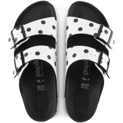 Cheap Birkenstock Arizona White Black Dots