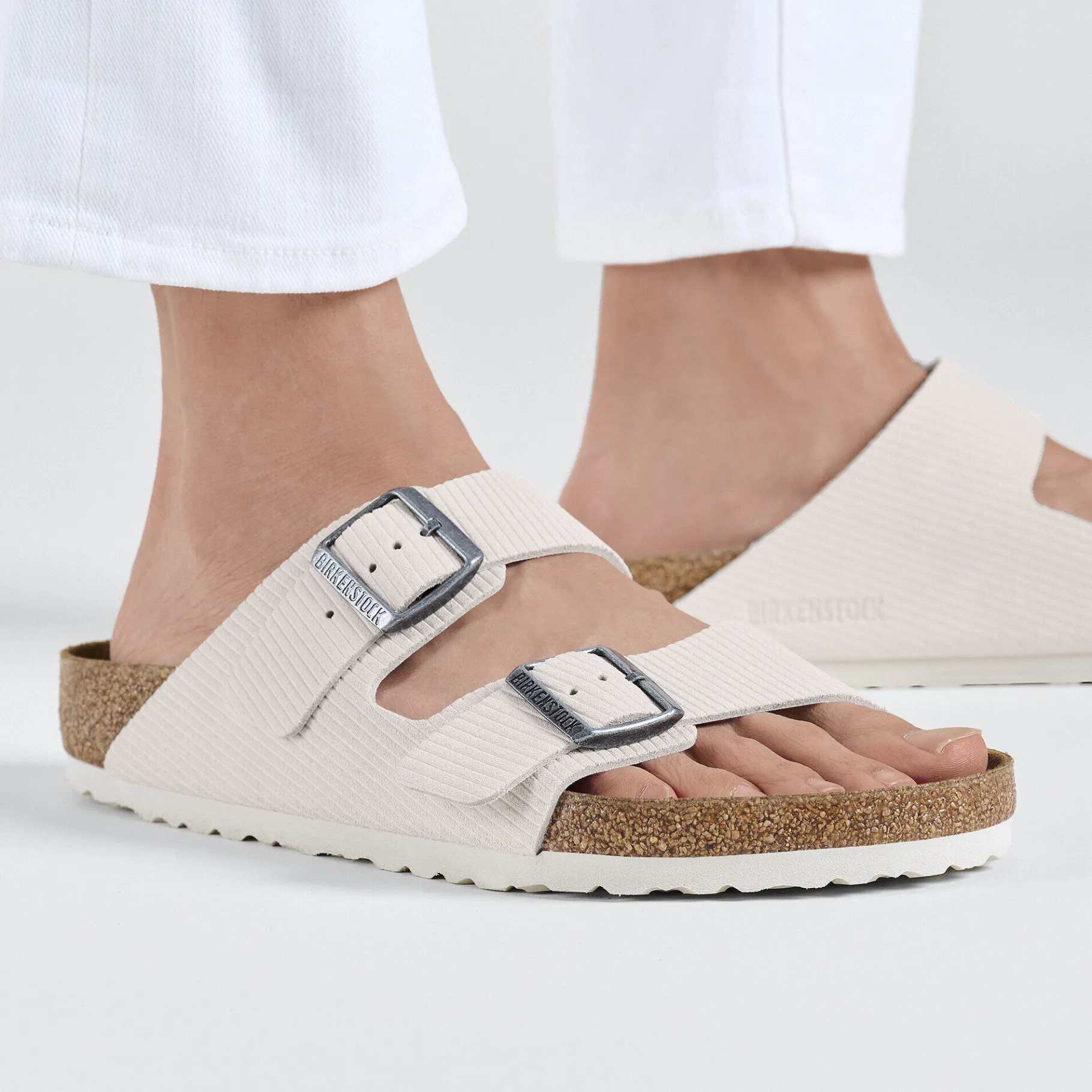 Flash Sale Birkenstock Arizona Corduroy Antique White