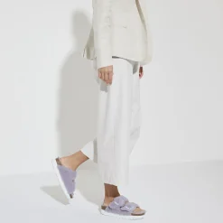 Best Sale Birkenstock Arizona Big Buckle Lammeskind Purple Fog