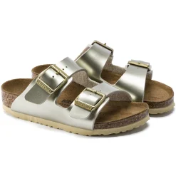 Sale Birkenstock Arizona Kids Electric Metallic Gold