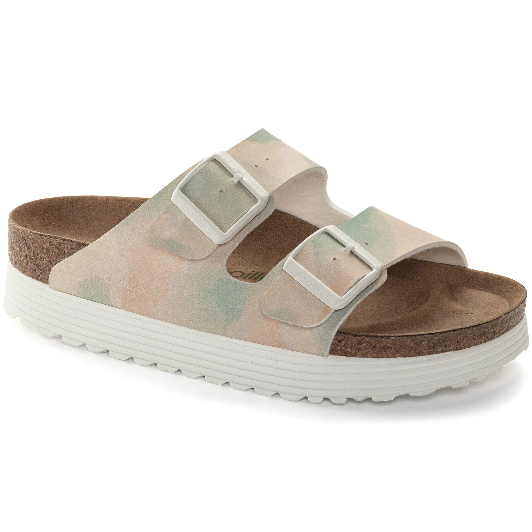 Cheap Birkenstock Arizona Platform Vegansk Watercolor Pink/Blue