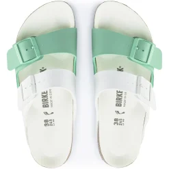 Online Birkenstock Arizona Split White/Bold Jade