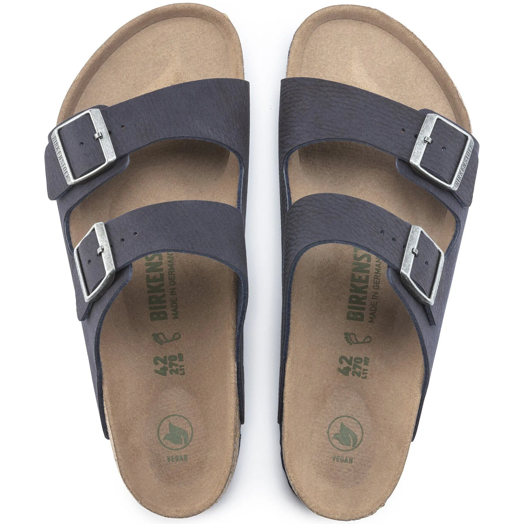 Discount Birkenstock Arizona Vegansk Desert Dust Indigo Blue