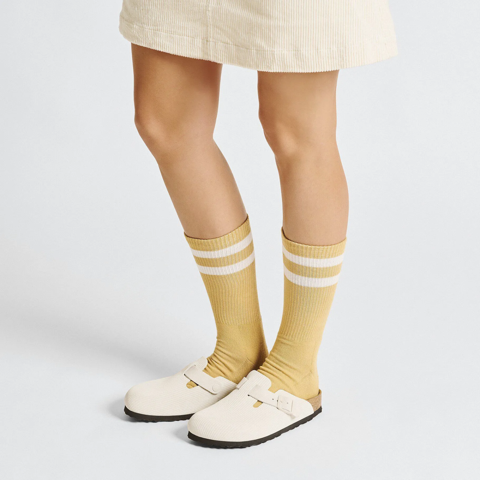Flash Sale Birkenstock Boston Corduroy Antique White