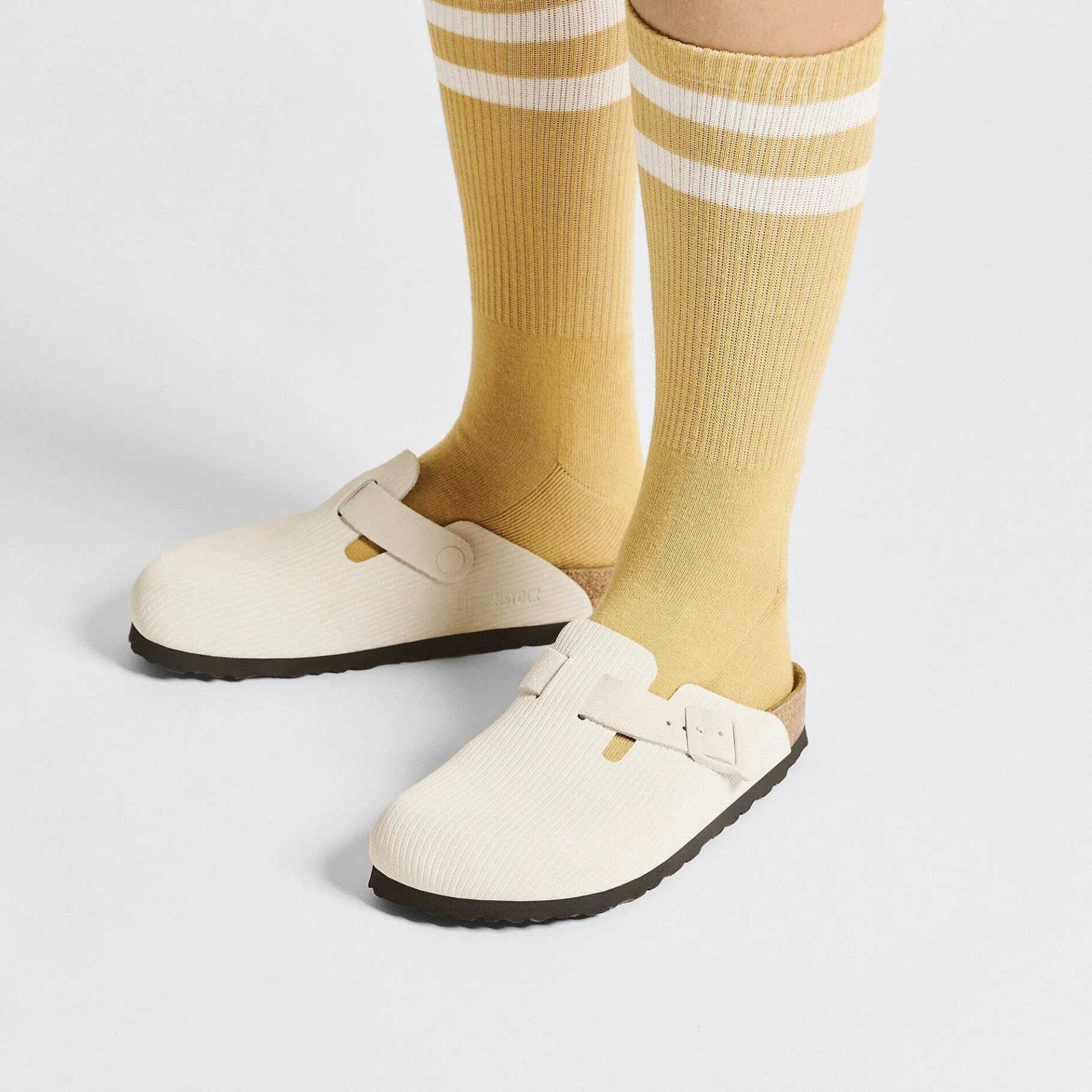 Flash Sale Birkenstock Boston Corduroy Antique White