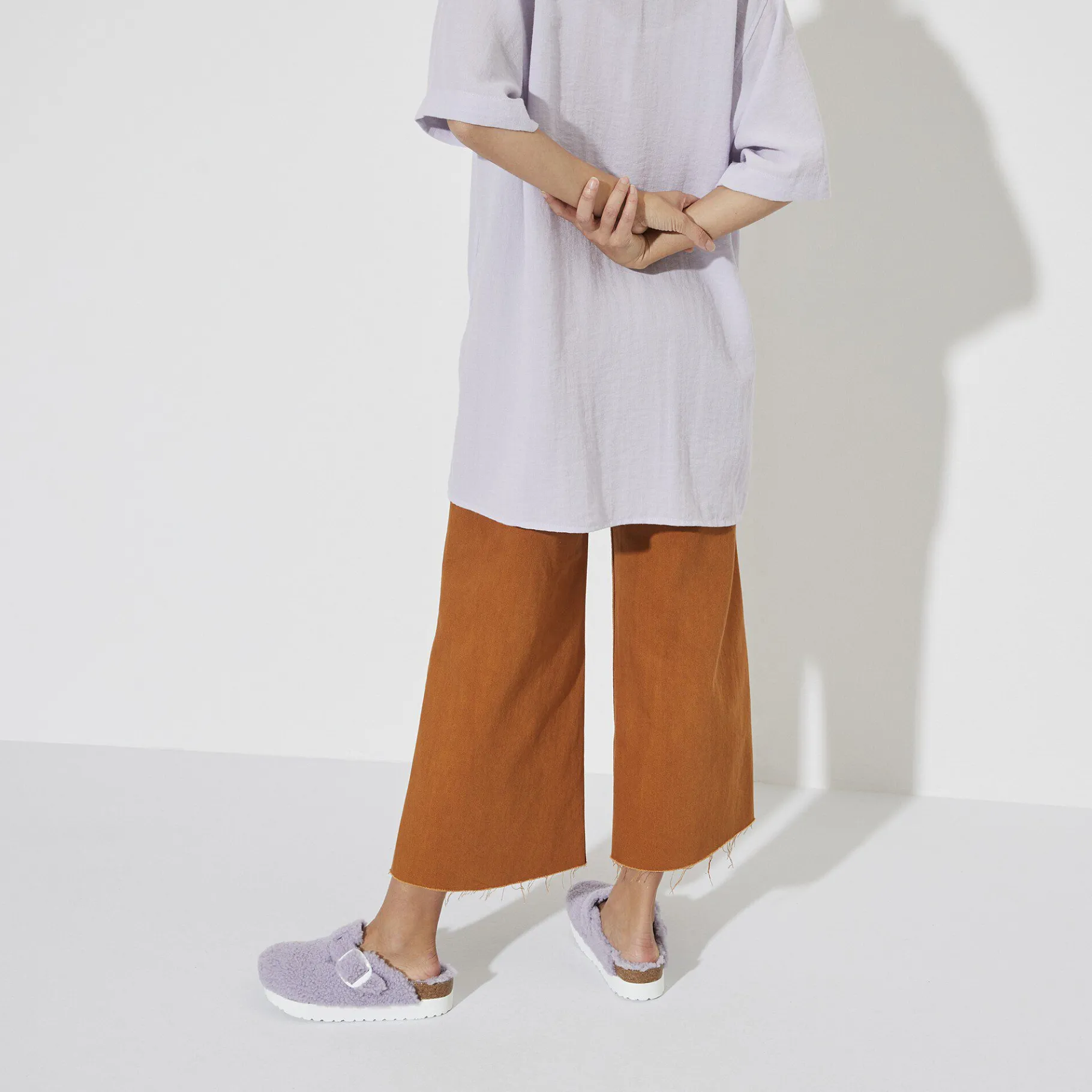 Online Birkenstock Boston Big Buckle Platform Purple Fog