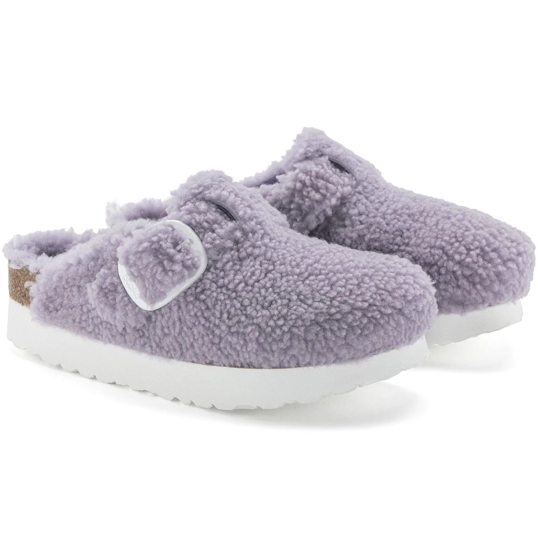 Online Birkenstock Boston Big Buckle Platform Purple Fog
