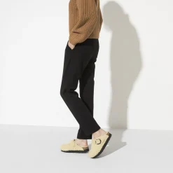Best Sale Birkenstock Boston Big Buckle Platform Teddy Eggshell