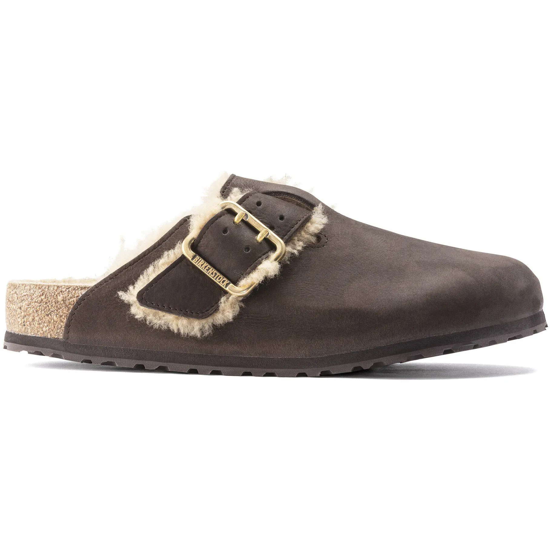 Shop Birkenstock Boston Bold Shearling Espresso