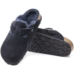 Discount Birkenstock Boston Lammeskind Midnight