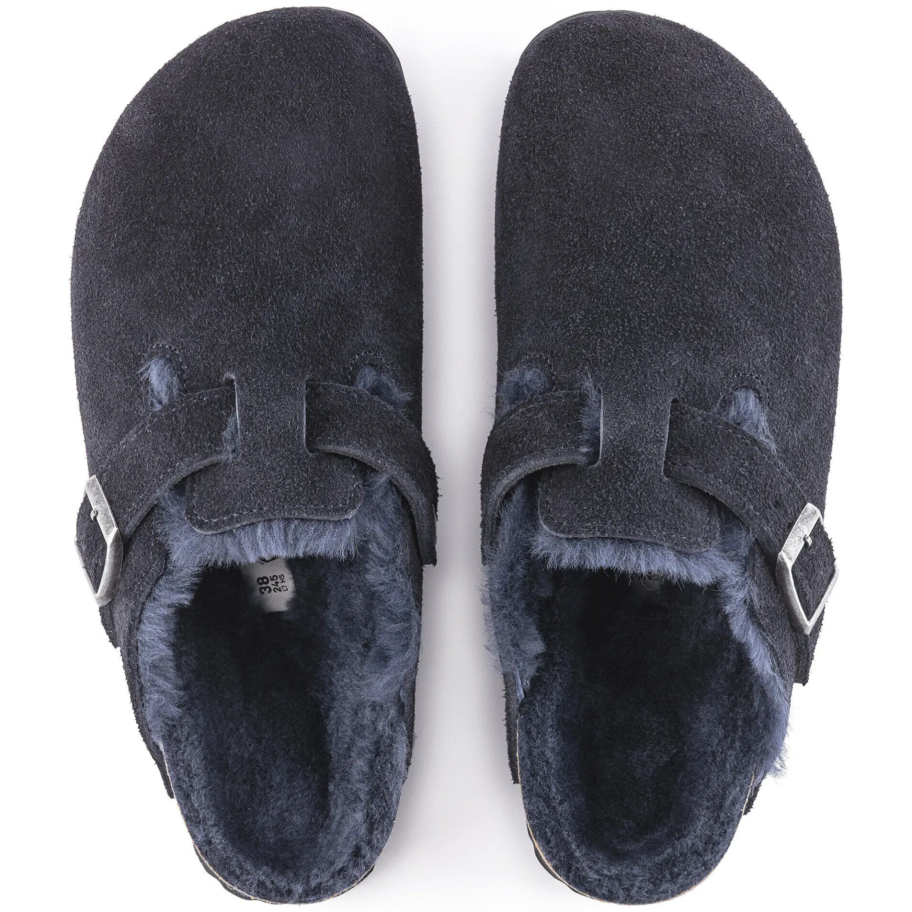 Discount Birkenstock Boston Lammeskind Midnight