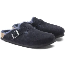 Discount Birkenstock Boston Lammeskind Midnight