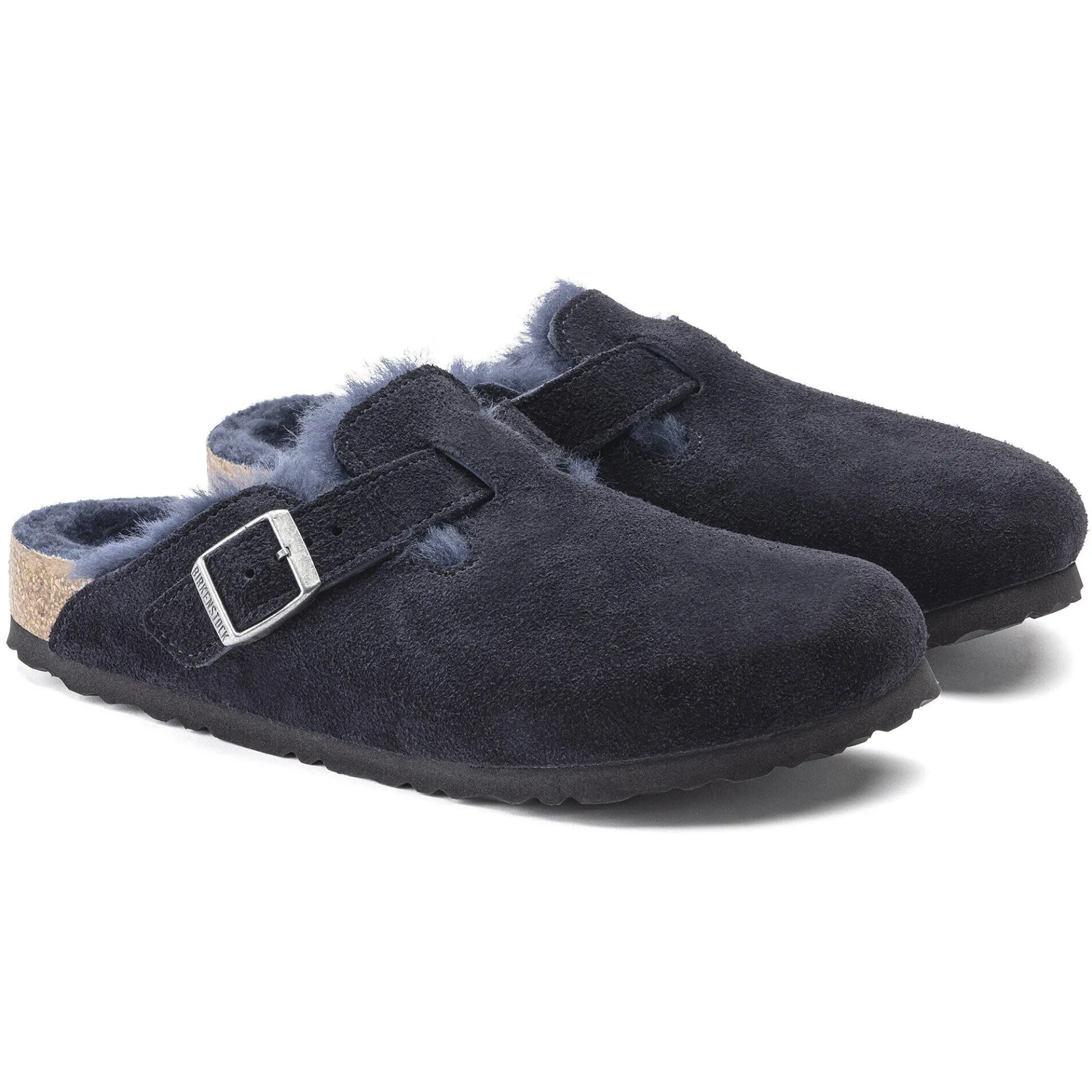 Discount Birkenstock Boston Lammeskind Midnight