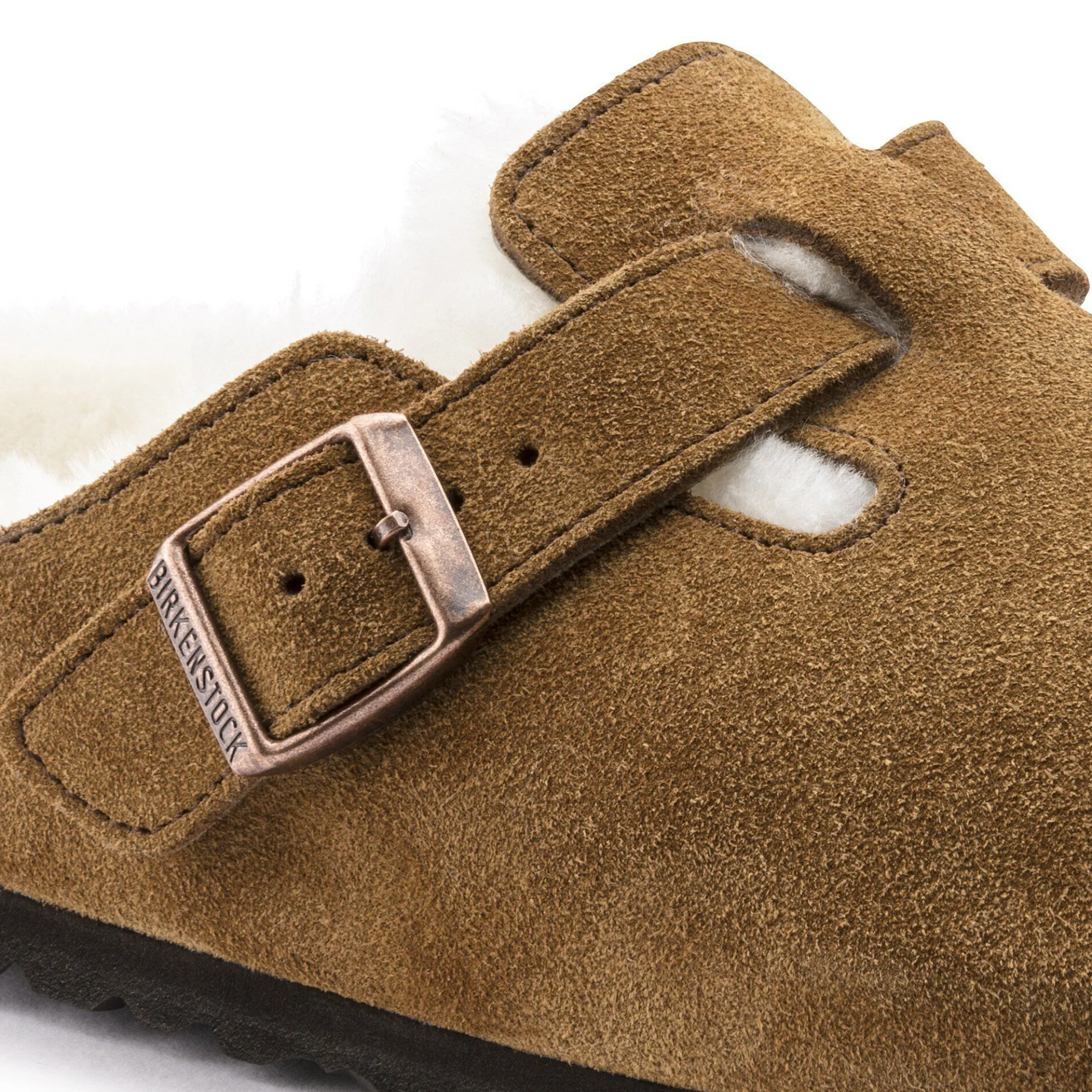 Store Birkenstock Boston Lammeskind Mink