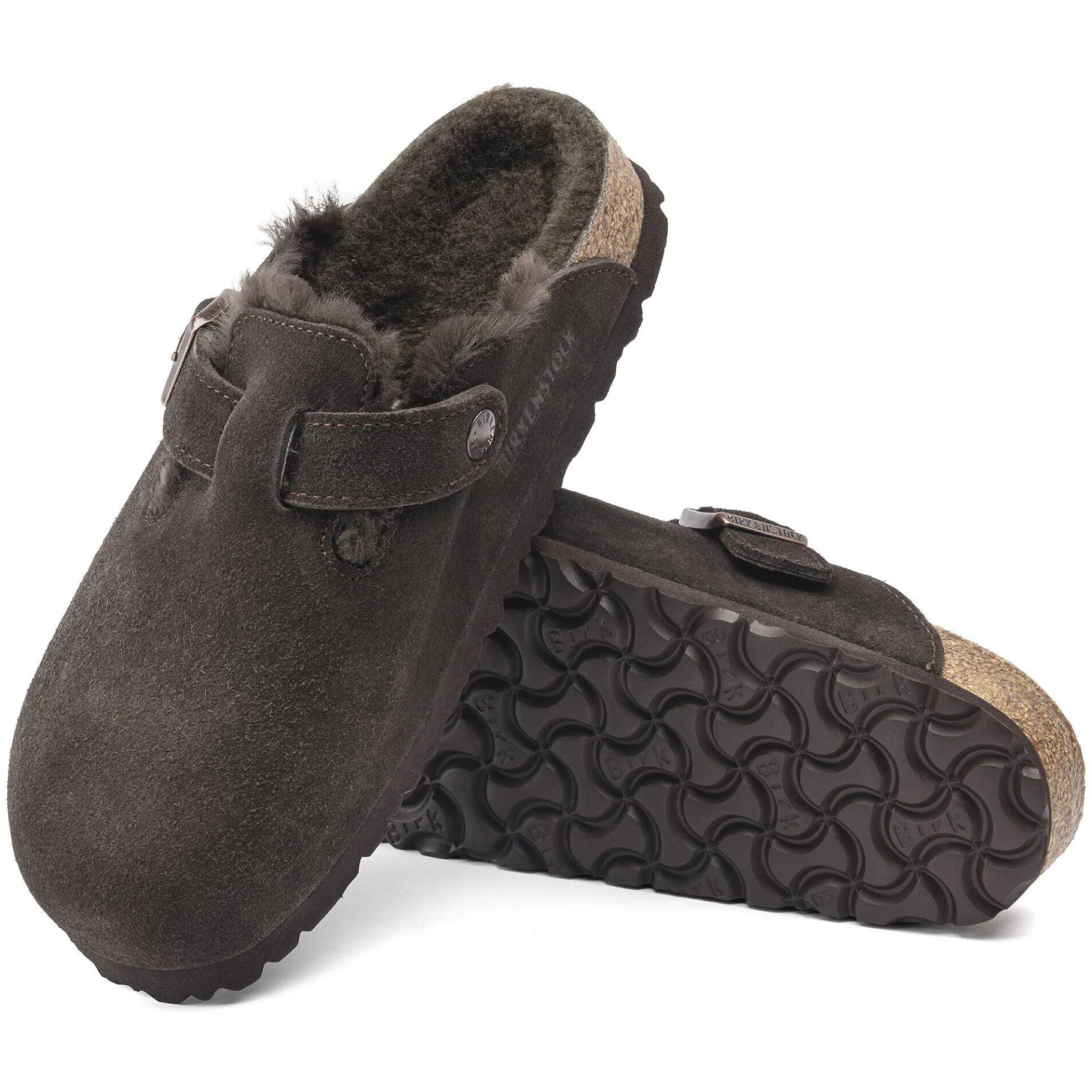 Cheap Birkenstock Boston Lammeskind Mocha