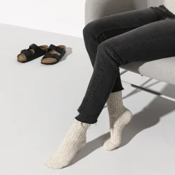 Hot Birkenstock Cotton Slub Damer Beige White