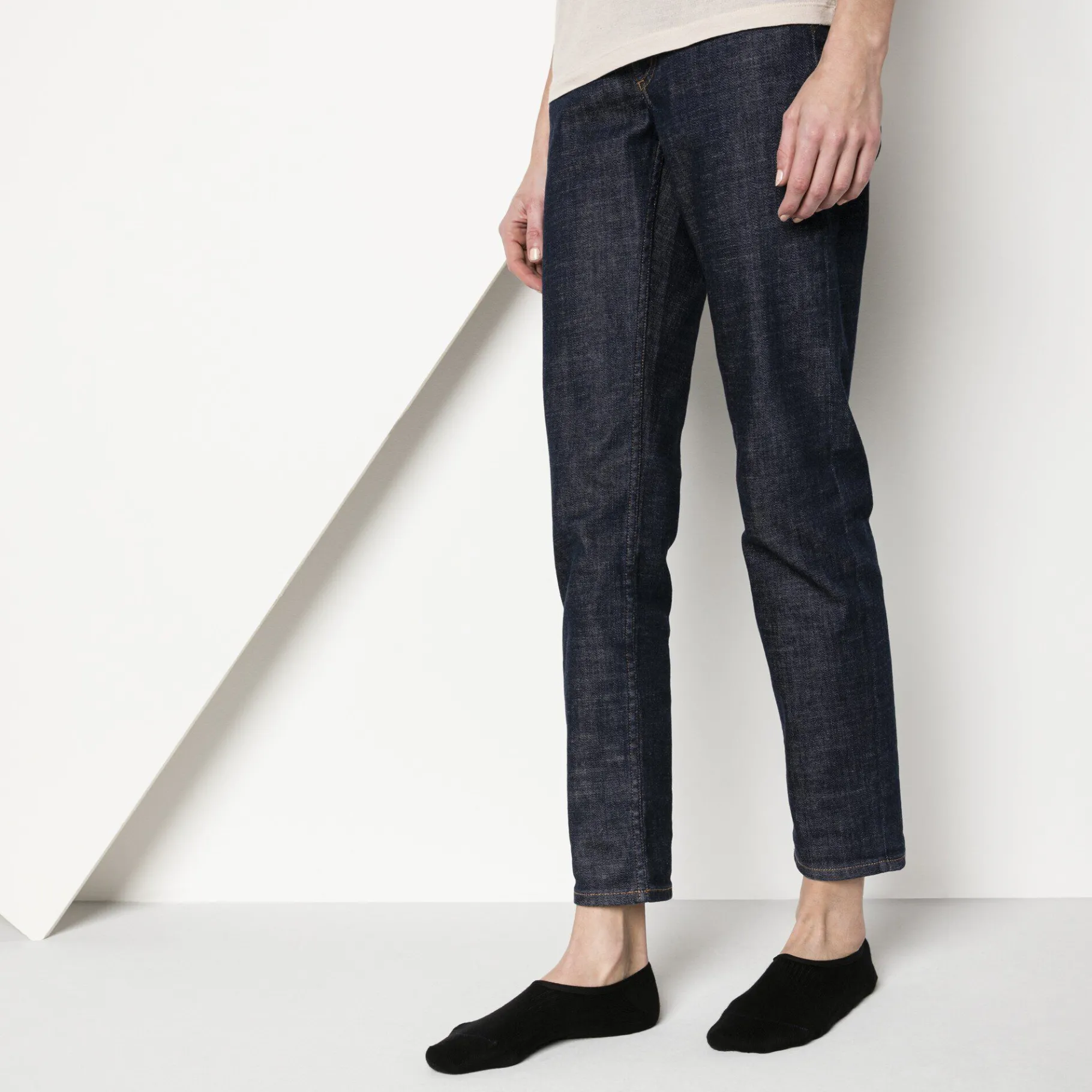 Shop Birkenstock Cotton Sole Invisible Damer Black