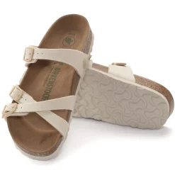Shop Birkenstock Franca Vegan Canvas Eggshell