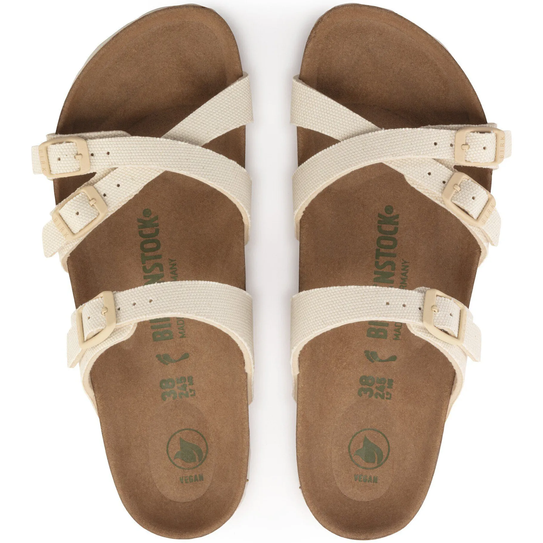Shop Birkenstock Franca Vegan Canvas Eggshell