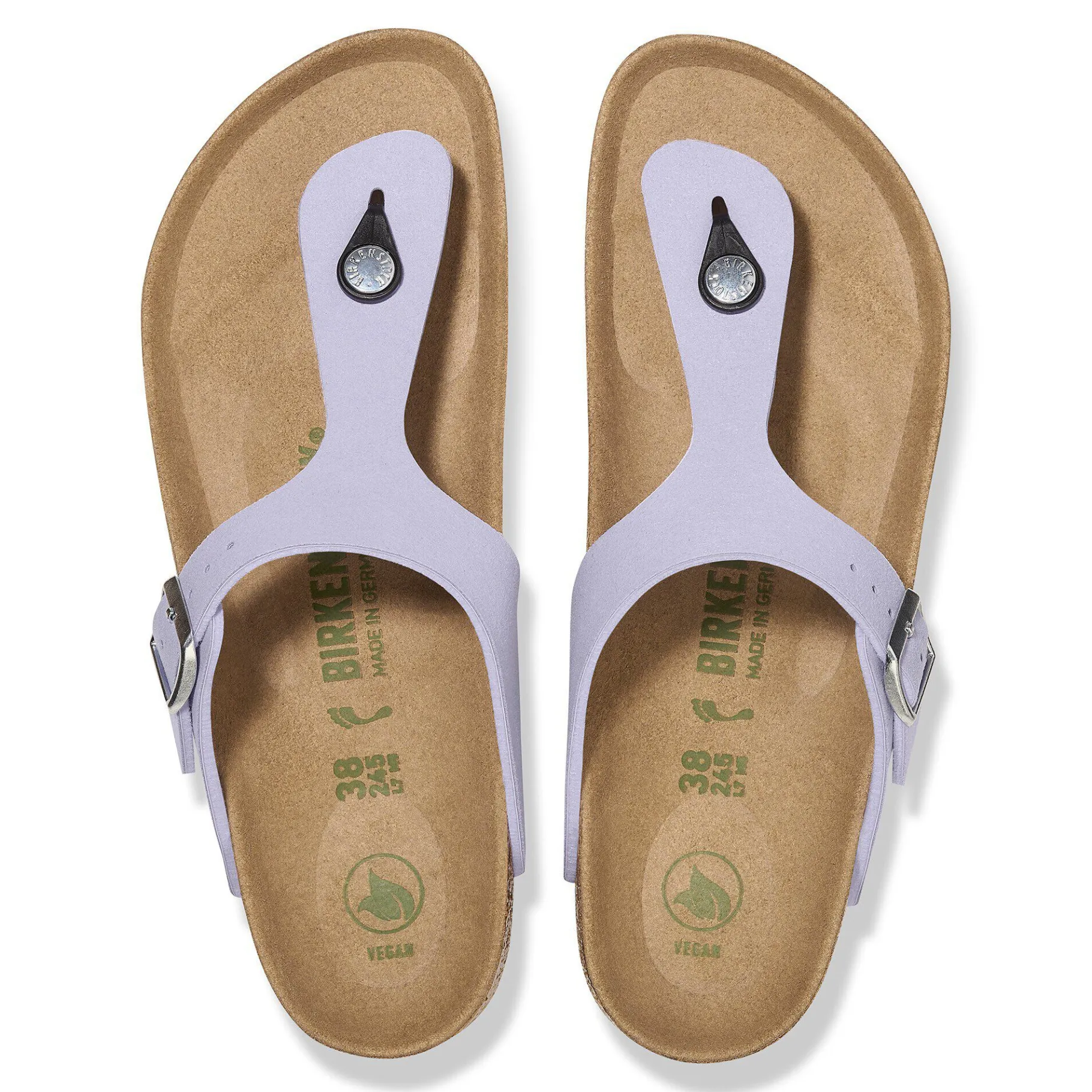 New Birkenstock Gizeh Soft Birki Vegan Purple Fog