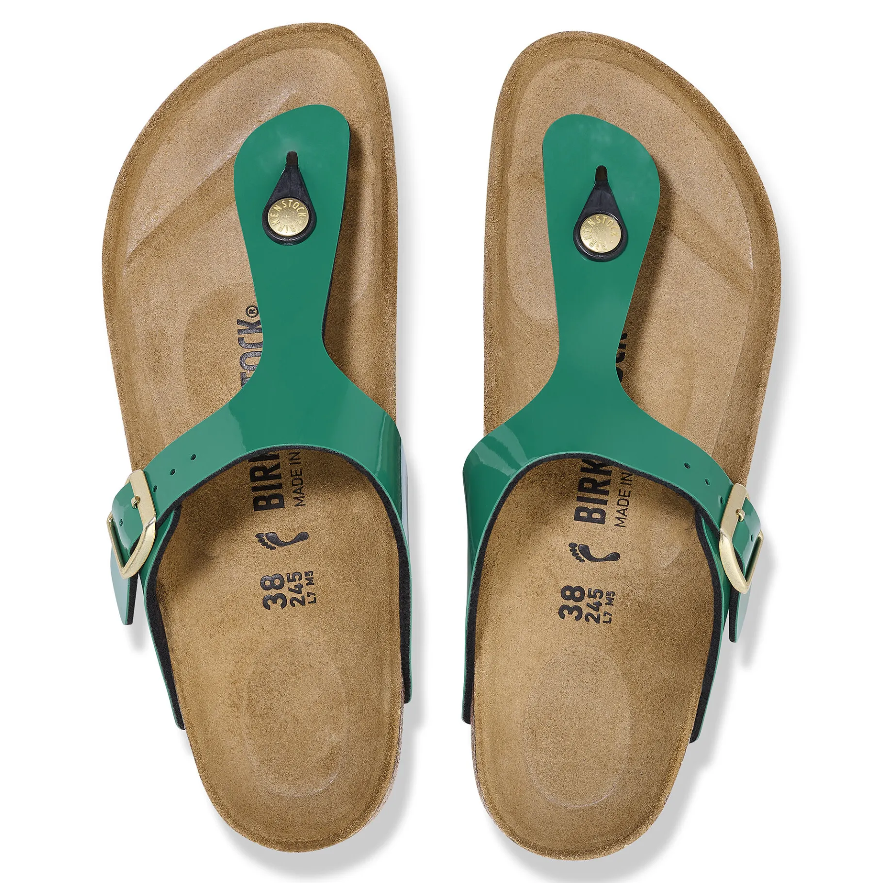 Cheap Birkenstock Gizeh Patent Digital Green