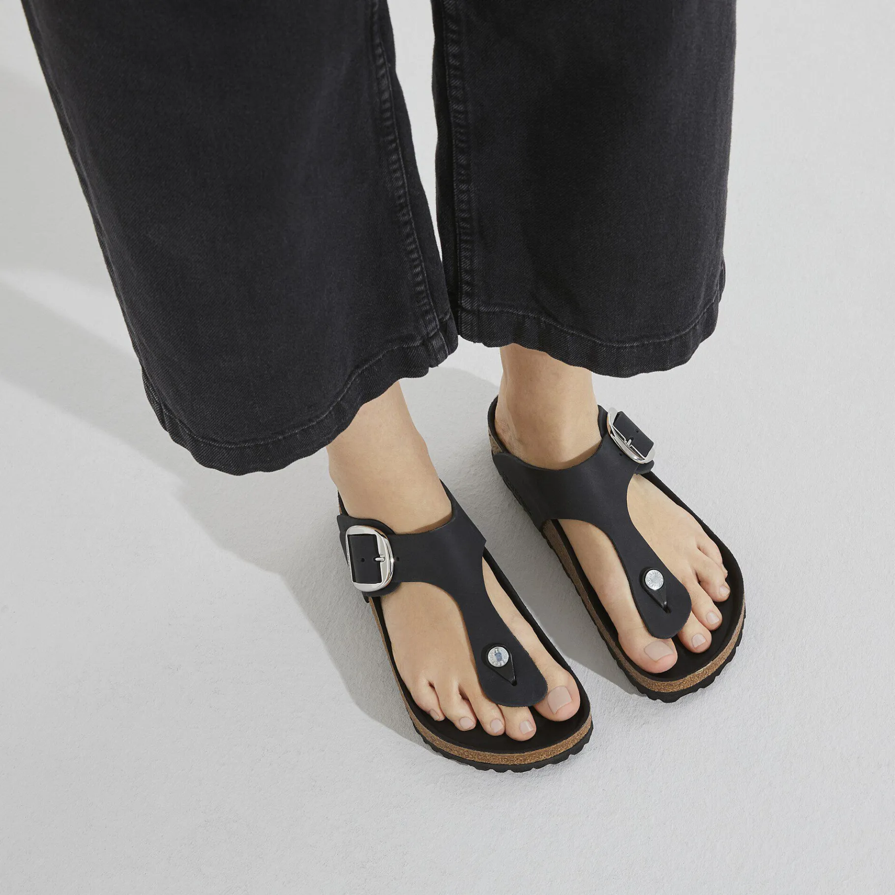 Cheap Birkenstock Gizeh Big Buckle Black