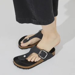 Cheap Birkenstock Gizeh Big Buckle Black