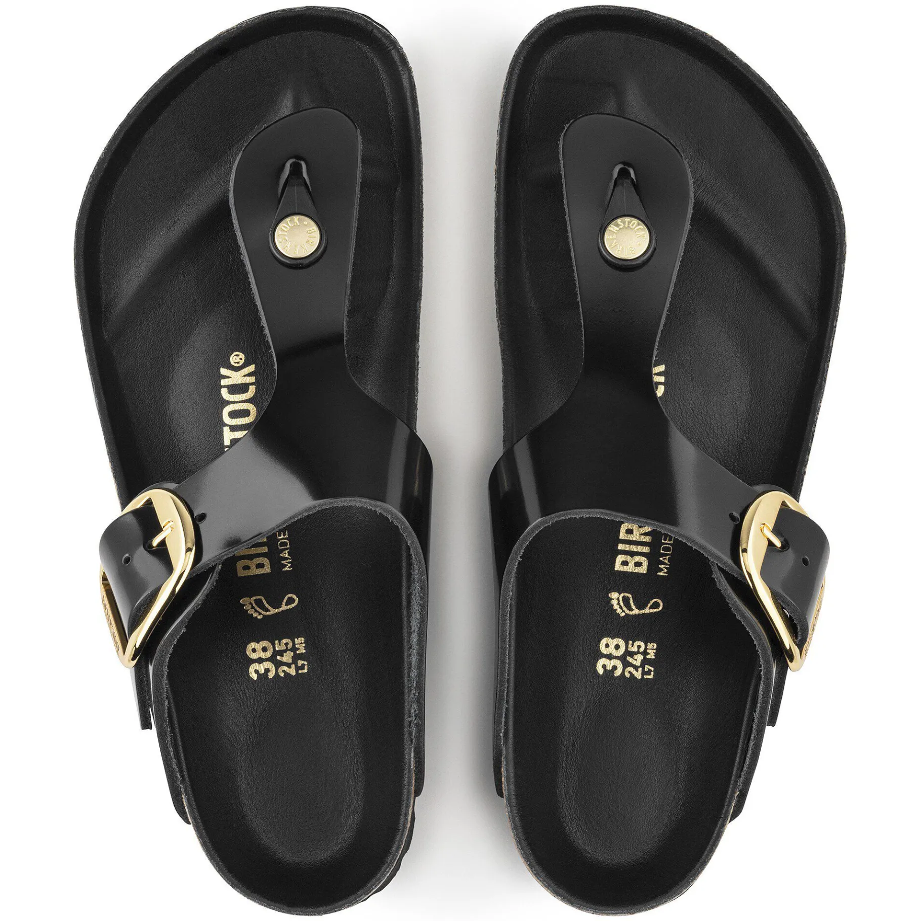 Store Birkenstock Gizeh Big Buckle High Shine Black