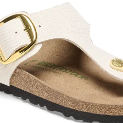 Best Sale Birkenstock Gizeh Big Buckle Rivet Logo Canvas Eggshell