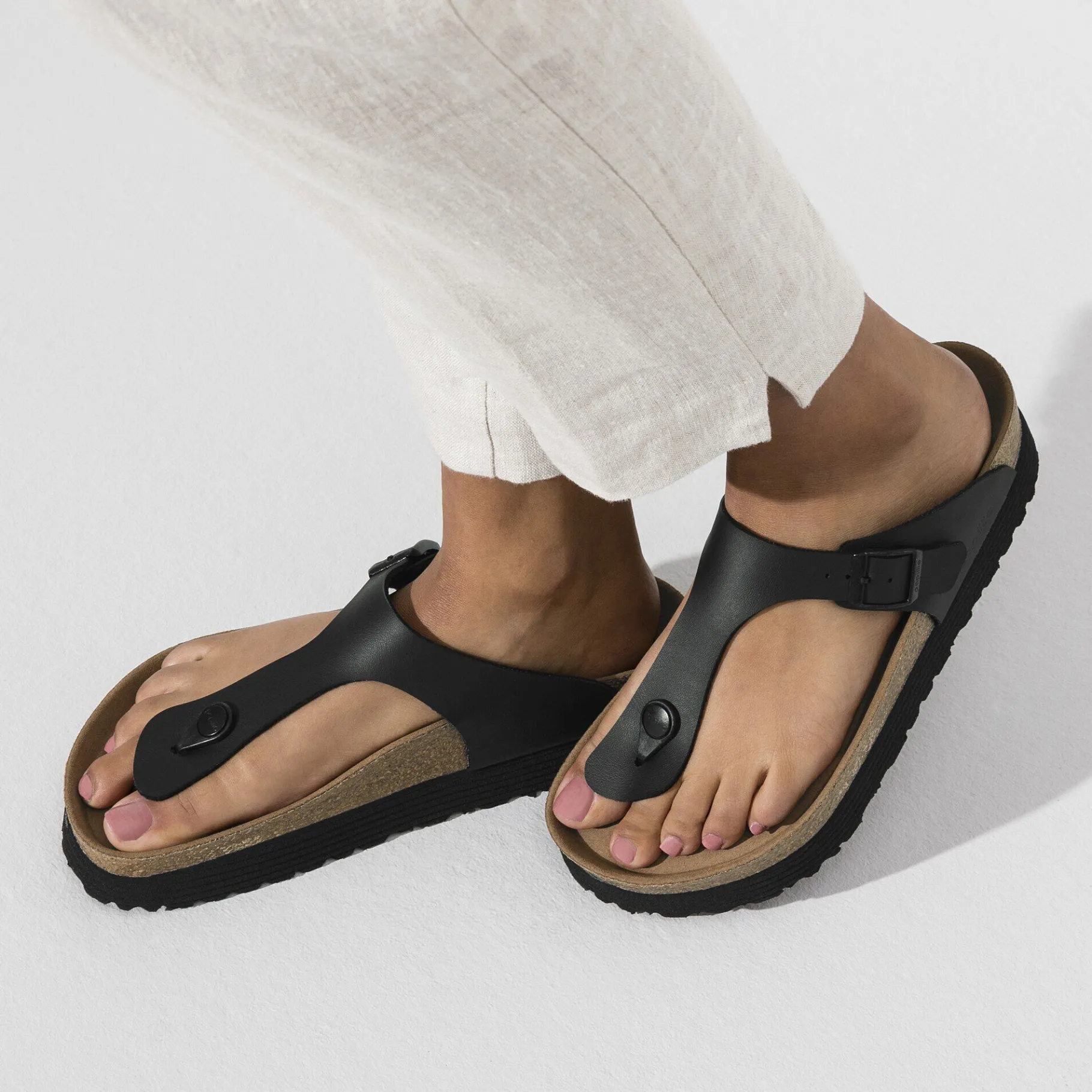 Discount Birkenstock Gizeh Platform Vegansk Black