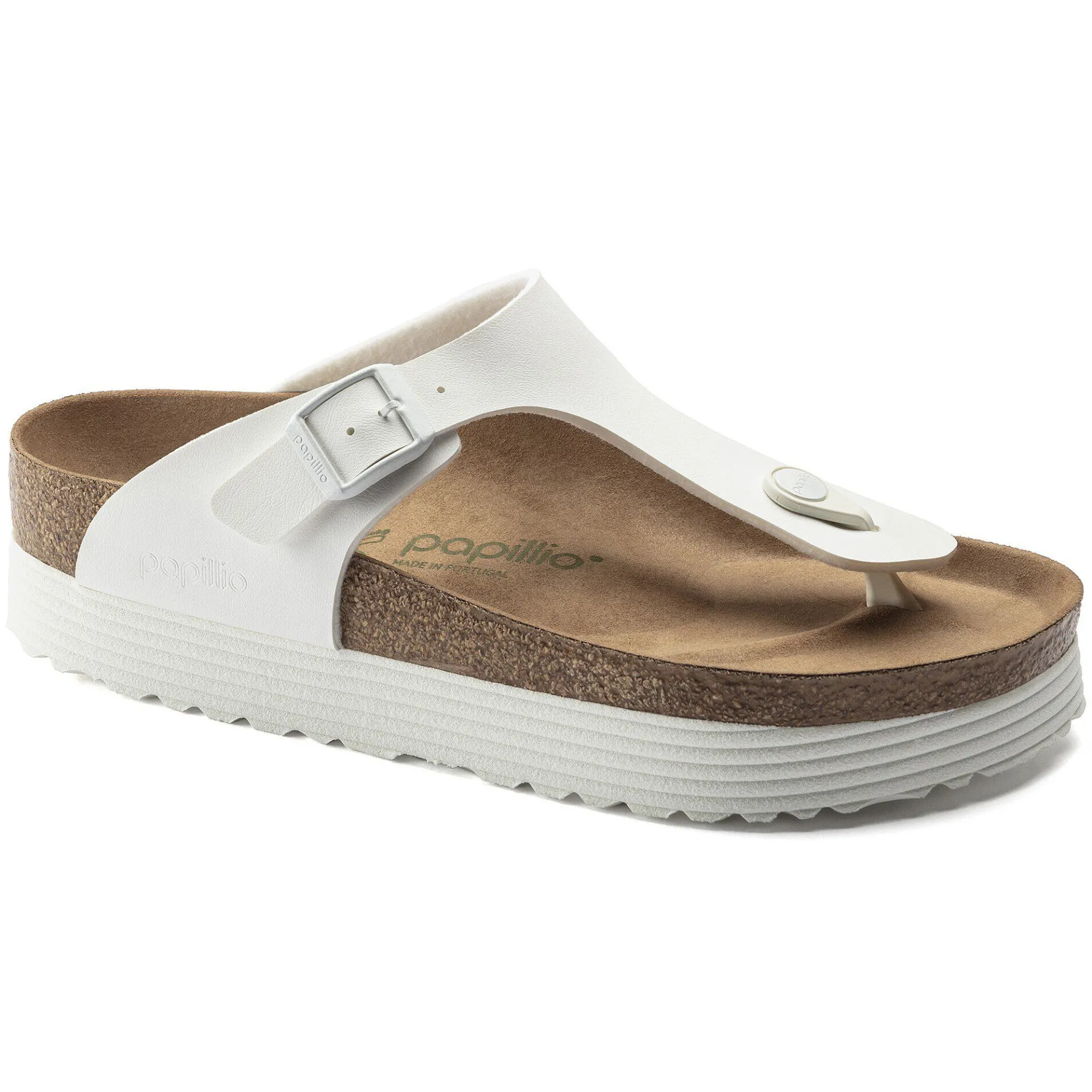 Best Birkenstock Gizeh Platform Vegansk White
