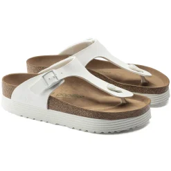 Best Birkenstock Gizeh Platform Vegansk White
