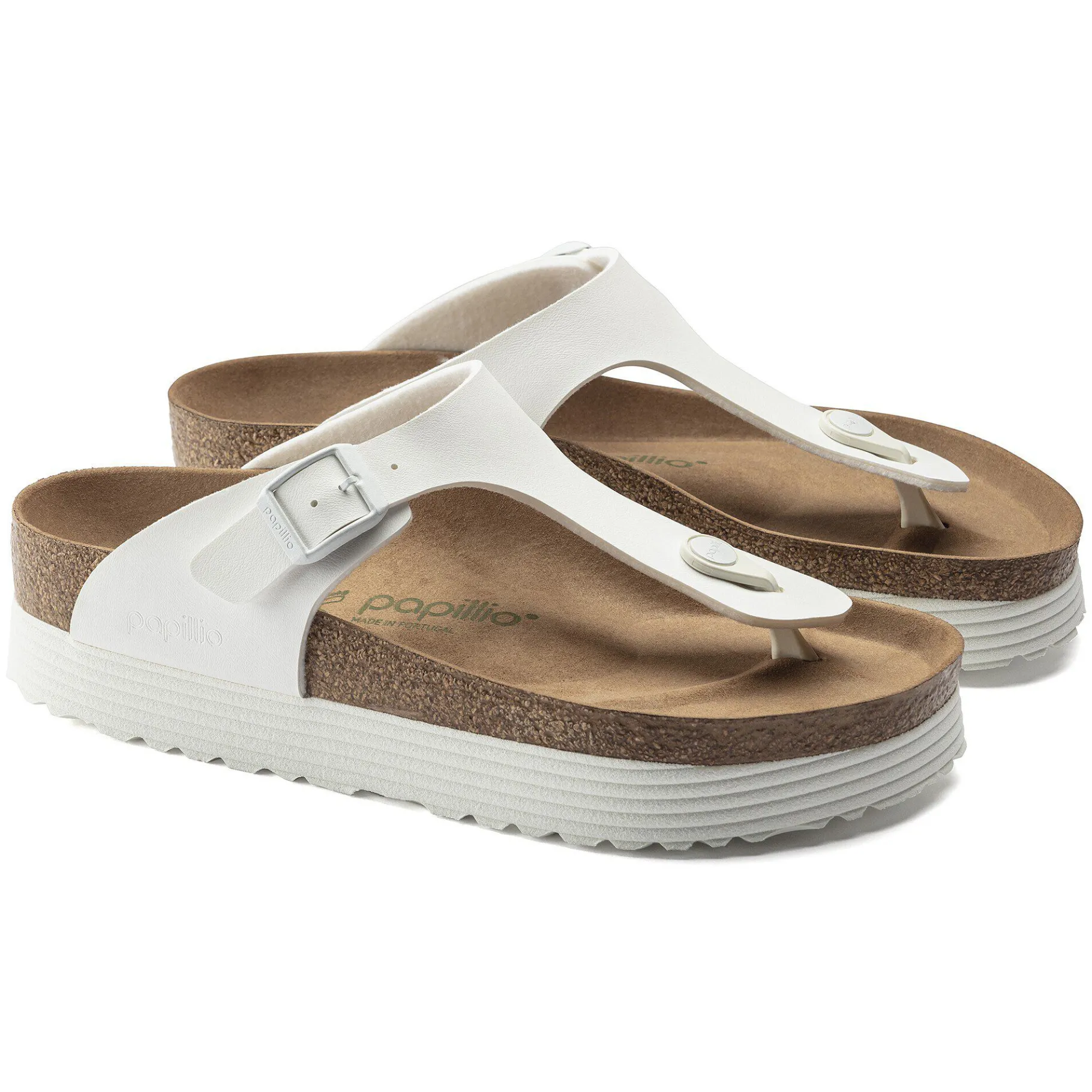 Best Birkenstock Gizeh Platform Vegansk White