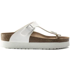Best Birkenstock Gizeh Platform Vegansk White