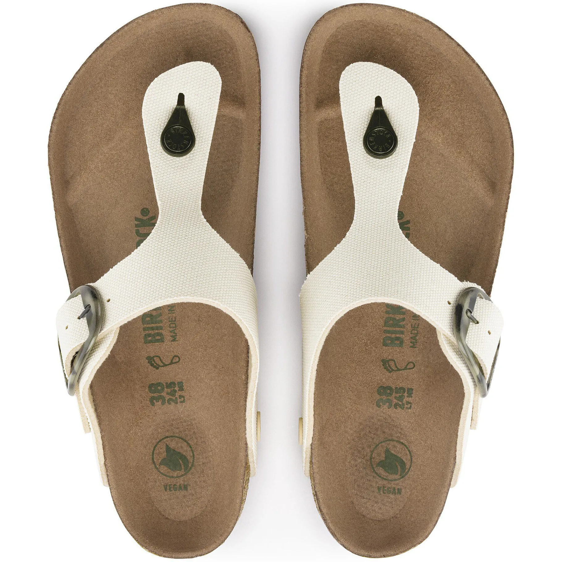 Sale Birkenstock Gizeh Vegan Big Buckle Eggshell