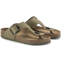 Shop Birkenstock Gizeh Vegan Big Buckle Faded Khaki