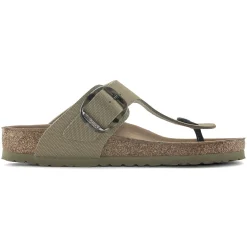Shop Birkenstock Gizeh Vegan Big Buckle Faded Khaki