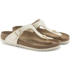 Outlet Birkenstock Gizeh Vegansk Canvas Eggshell
