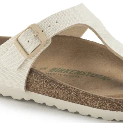 Outlet Birkenstock Gizeh Vegansk Canvas Eggshell