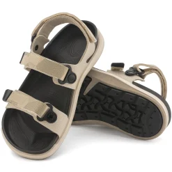 Cheap Birkenstock Kalahari Damer Futura Geometric Camo Beige