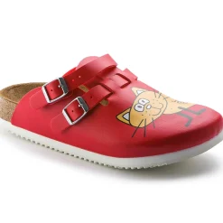 Discount Birkenstock Kay Sl Cat Red Background