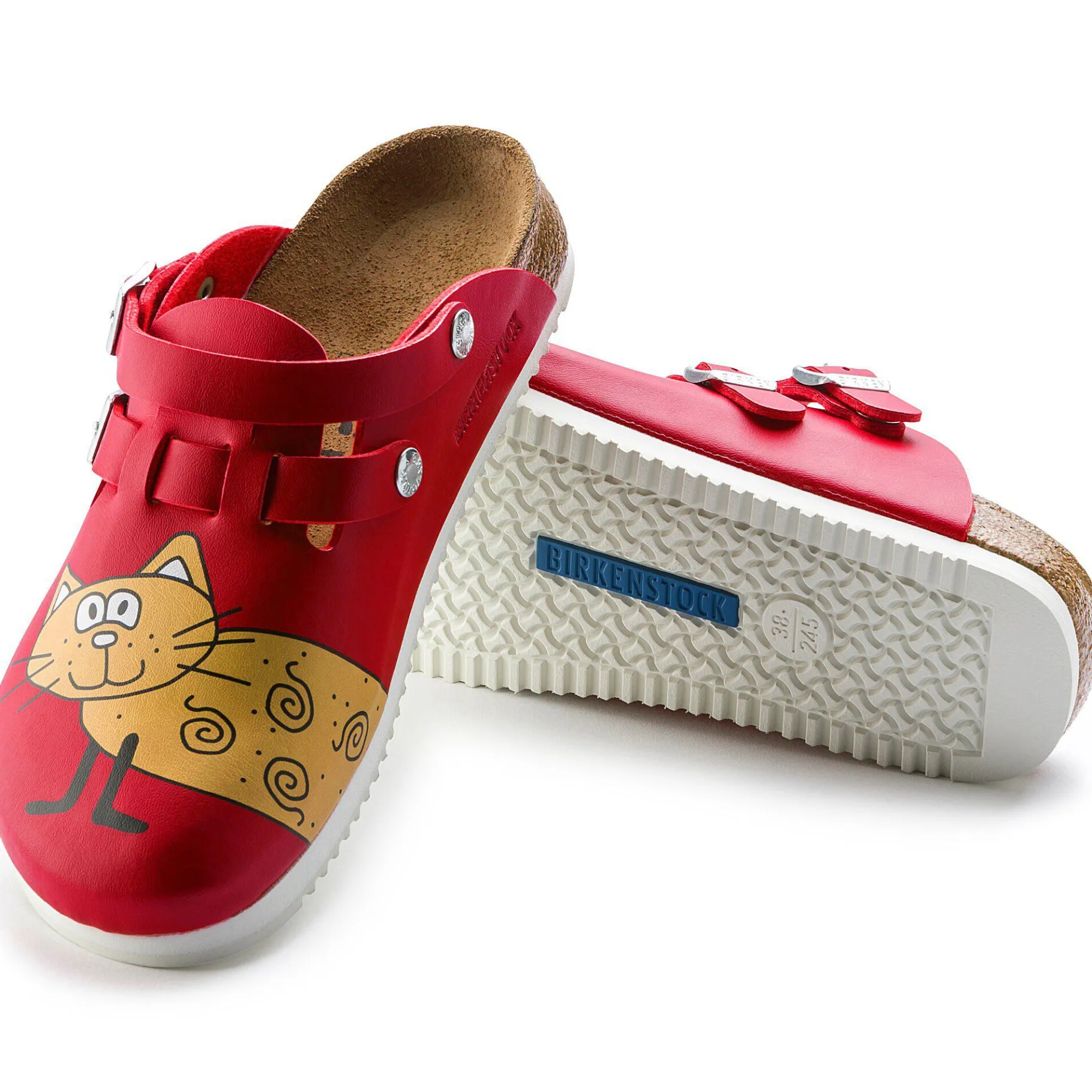 Discount Birkenstock Kay Sl Cat Red Background