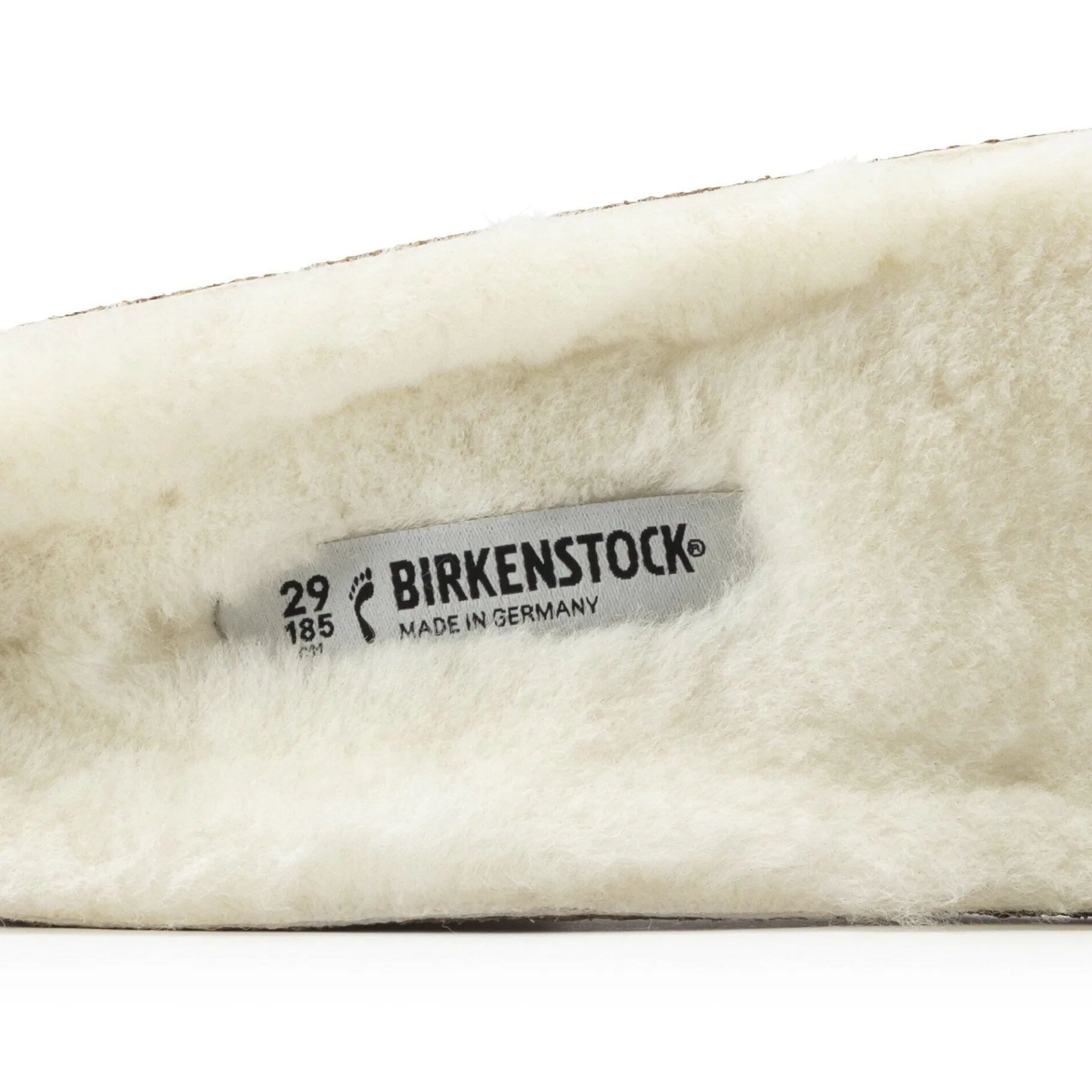 Shop Birkenstock Kids Lammeskind Fodseng Zermatt Sandshell/Creme