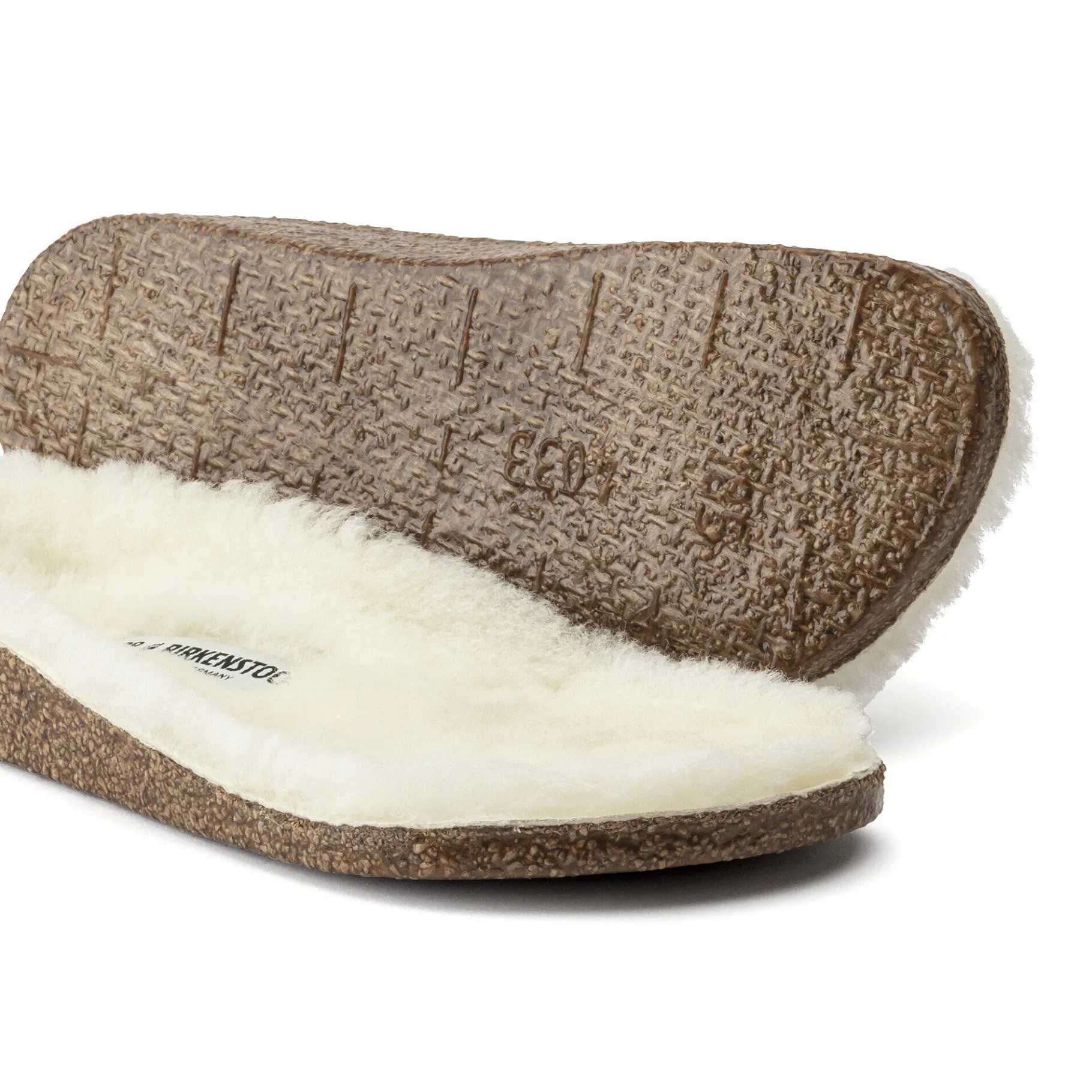 Shop Birkenstock Kids Lammeskind Fodseng Zermatt Sandshell/Creme