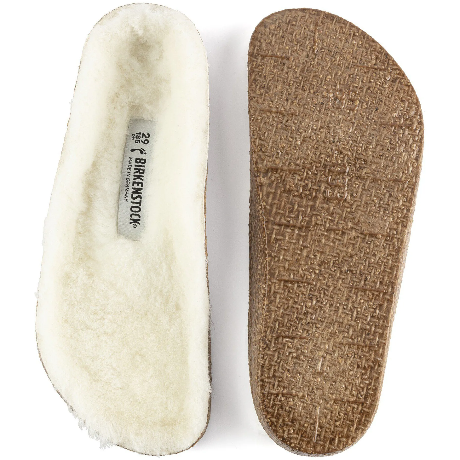 Shop Birkenstock Kids Lammeskind Fodseng Zermatt Sandshell/Creme