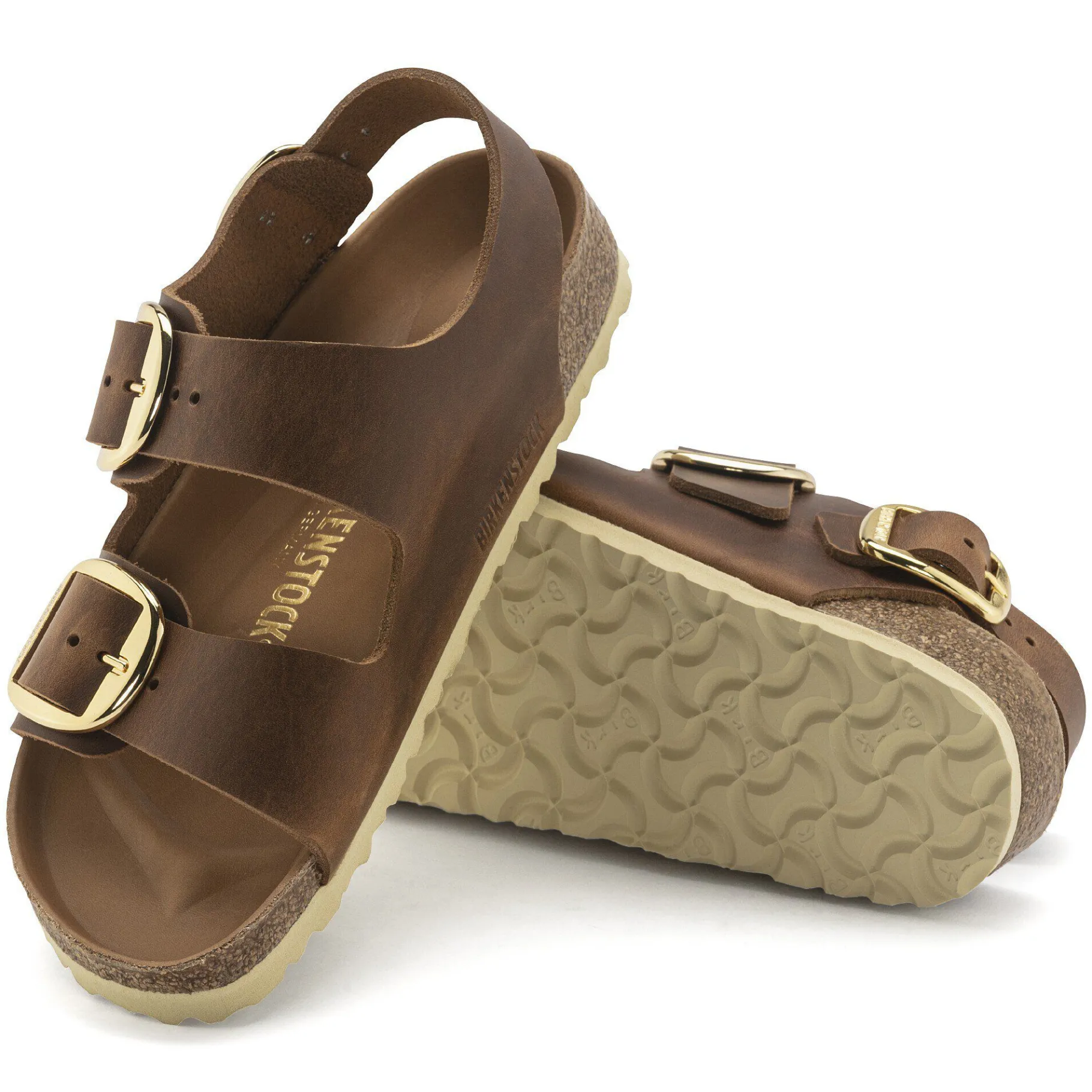 Shop Birkenstock Milano Big Buckle Cognac