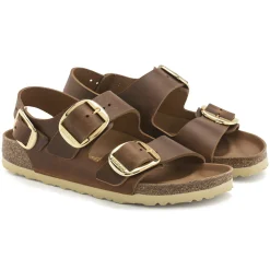 Shop Birkenstock Milano Big Buckle Cognac