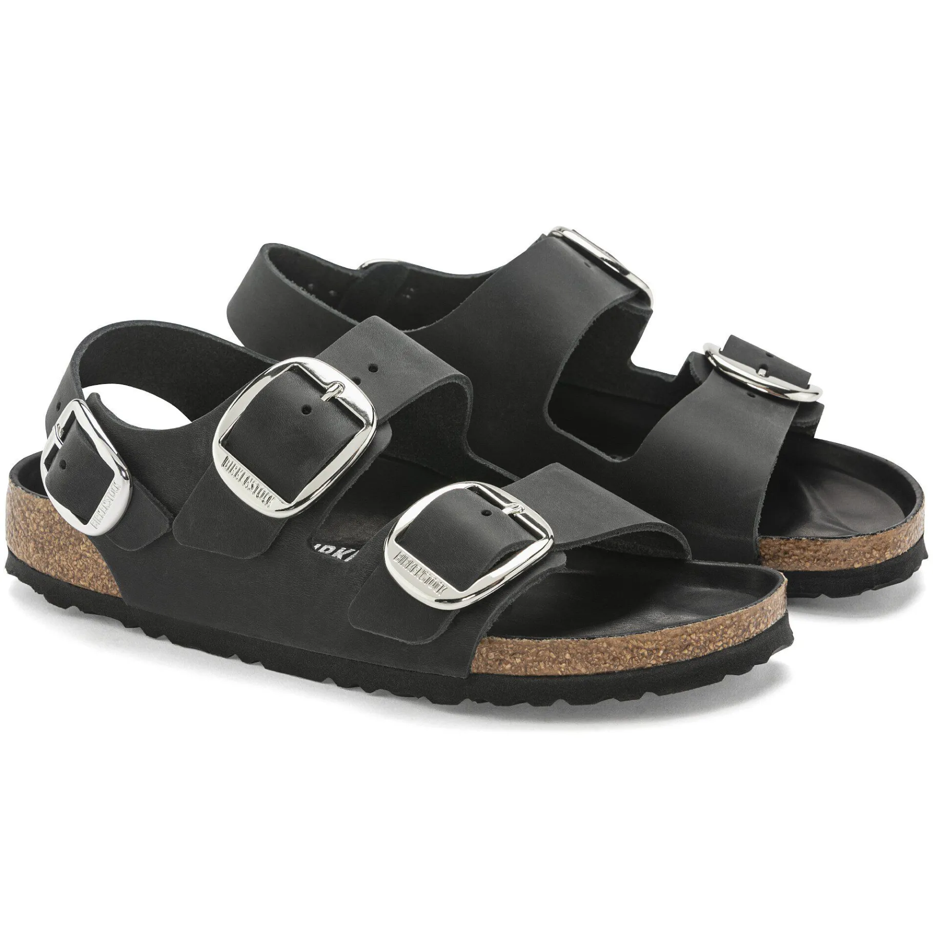 Cheap Birkenstock Milano Big Buckle Black
