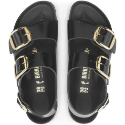 Shop Birkenstock Milano Big Buckle High Shine Black