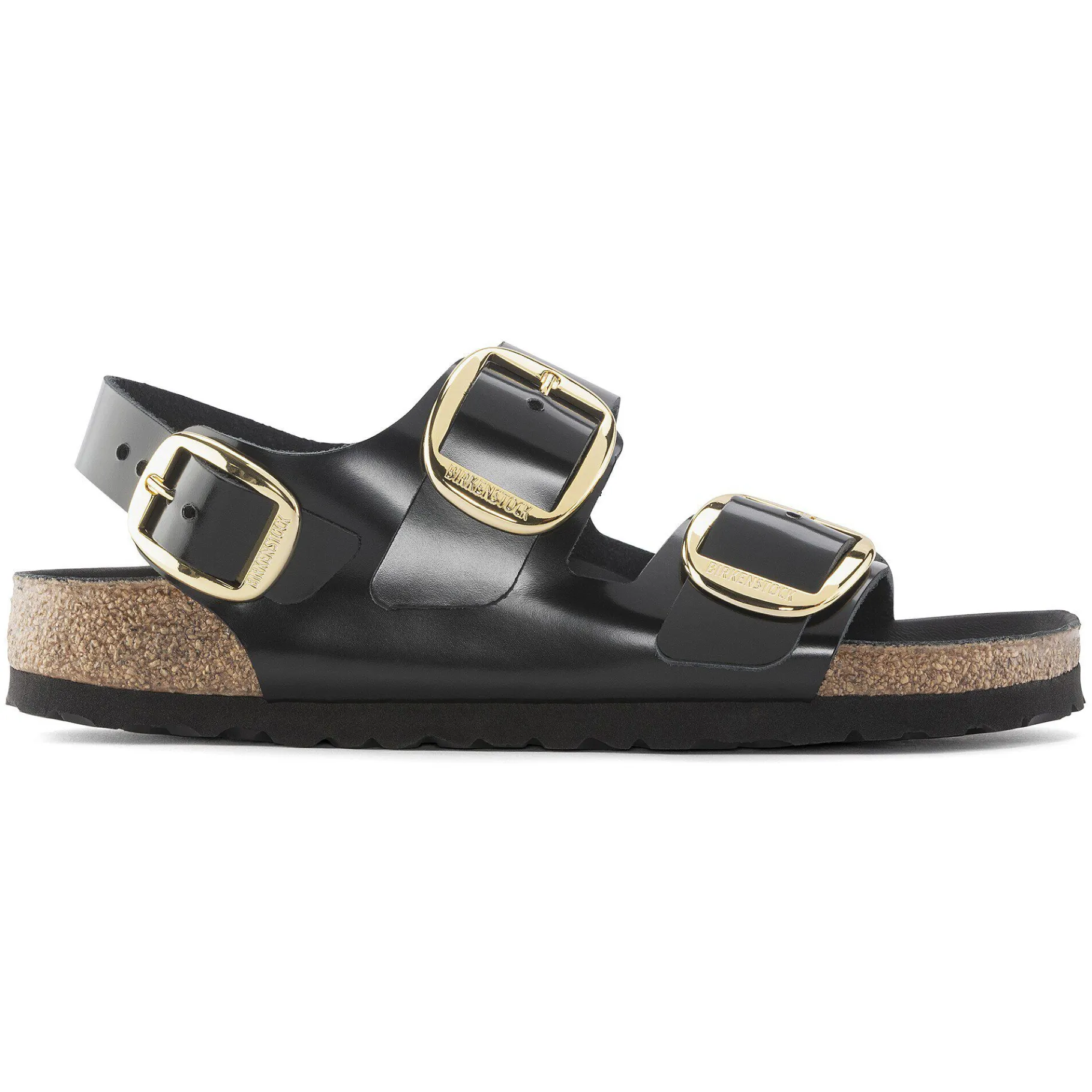 Shop Birkenstock Milano Big Buckle High Shine Black